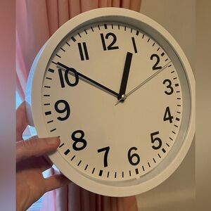 White retro clock